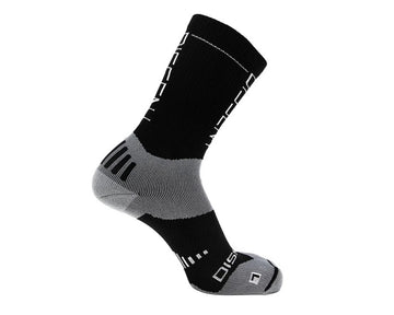Dissent Labs SuperCrew Comp Nano Sock 8" Inch Black Grey Compression