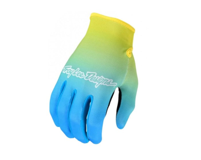Troy Lee Flowline Gloves Large Faze Blue / Yellow