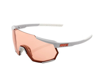 100% Racetrap Sunglasses Grey / Hiper Coral